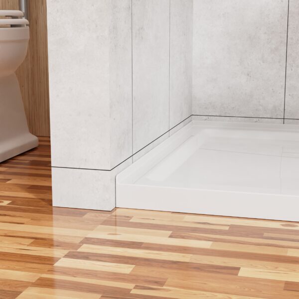 Goodyo 32"x48" Shower Base 3.5" Height Anti-slip Acrylic Center Drain Single Threshold Shower Base in White