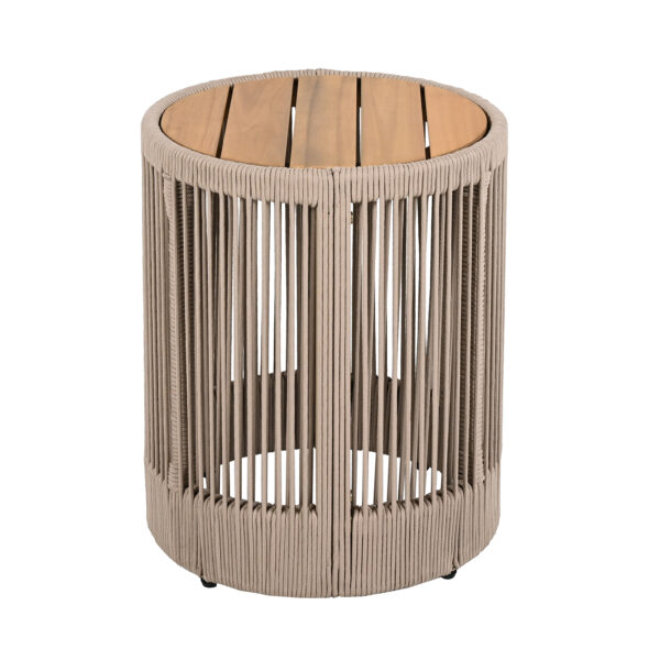 8dde39f041bc437bb5f02a92cb262d80_c7bfcc4488dddca62b47ac7750b8a7fd Rustic Industrial Table Set of 2,Coffee Table & Side Table with Woven Rope Design, Modern Functionality Stylish Table Set for Living Room and Home Decor-Rope Beige