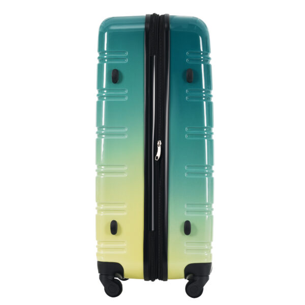 Hardshell Luggage Sets 3 Piece Gradient Color Expandable Suitcase with Spinner Wheels and TSA Lock Lightweight 20" 24" 28" Available,Green+Yellow