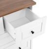White Dresser with 5 Drawers, Tall Chest of Drawers, 5 Drawer Dresser with Deep Space, Wood Storage Cabinet for Living Room, Hallway, Office, White