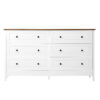 White Dresser for Bedroom, 6 Drawer Dresser with Wide Drawer and Metal Handles, White Dresser, Wood Dressers & Chests of Drawers for Hallway, Entryway.