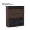 32.5''-58.8'' Extendable & Rotating Cabinet with 1 Drawer, 90-Degree Corner Cabinet, Multifuctional Storage Combination Cabinet for Living Room, Hallway, Entryway, Black & Walnut