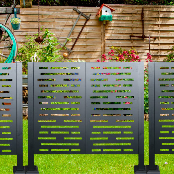9230832a0b6d43cca97d2acfe048f904_fa745b2a424e2066c67c4ea51f83250e 3.5 x3.5 FT Air Conditioner Fence for Outdoor Units, Metal Privacy Fence Cover, Perfect to Conceal Air Conditioning Units (W540133742)
