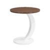 White Nesting Coffee Table Set of 2, Oral and Round Coffee Table Set, Table for Living Room, Large 47.24'', Small 19.69''