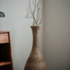 39-inch Tall Artificial Rattan Floor Vase in Elegant Beige - Statement Piece for Living Room Decor, Entryway, or Hallway - Versatile Home Accent for Dried or Silk Floral Arrangements