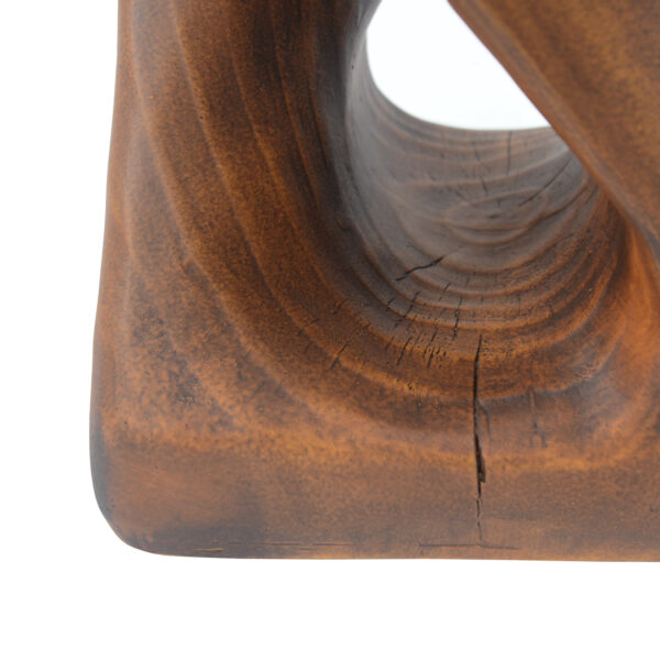 9458bee62efe47e9abecd1b7f35d4407_d460d3fcfd6bd21959c68854fd614afe MGO Twist Shape Side Table, Wood-like texture, antique brown Color