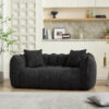 Soft beanbag chair with high resilience foam core for two people. The comfortable square recliner sofa is ideal for family members and friends engaged in games, reading, watching TV