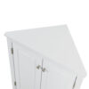 White Triangle Bathroom Storage Cabinet with Adjustable Shelves, Freestanding Floor Cabinet for Home Kitchen