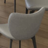Dining Chairs Set of 2, Modern Design Home Chairs, PU Leather Metal Dining Chairs for Kitchen Dining Room-Gray