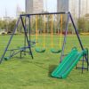 Metal Swing Set w/ Slide