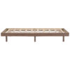 Modern Design Twin Size Floating Platform Bed Frame for Walnut Color