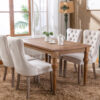 Nikki Collection Modern, High-end Tufted Solid Wood Contemporary Velvet Upholstered Dining Chair with Wood Legs Nailhead Trim 2-Pcs Set,Beige, SW2001BG