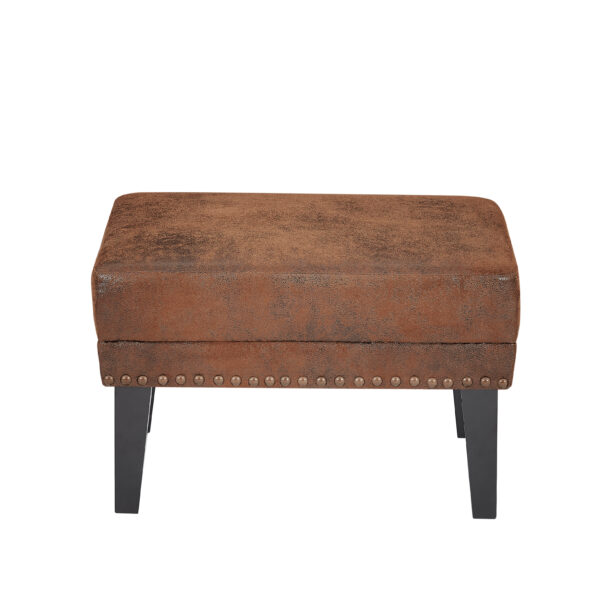 Mirod Hi-back Vintage Distressed Lounge Chair with Ottoman,Classic Tufted Design & Nailhead Trim for Living Room, Study, Bedroom