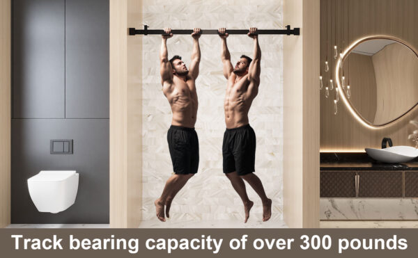 9cb9a0d464e045479d3f9f6861e006ea_ba33102ff10c39693fe267447b5b5252 Frameless Single sliding shower door 60 "W x 76" H, 1/4 "(6 mm) Clear Tempered Glass, Explosion Proof Film, Stainless Steel Handle Square Tube Track ,Matte Black