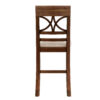 TOPMAX 6-Piece Wood Counter Height Dining Table Set with Storage Shelf, Kitchen Table Set with Bench and 4 Chairs,Rustic Style, Walnut+Beige Cushion (old sku: SH000257AAD)