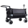 Multi-Functional Push-Pull Folding Wagon Cart with Rotating Handle & 9"x4" Beach Tires for Camping & Beach –300L XL Heavy-Duty, Large Capacity for Transport, Groceries, and Outdoor Use
