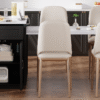 K&K 82.7 inch Kitchen Island with Extendable Dining Table for 4-6 Person,Faux Mable Kitchen Table with Double-sized Storage,Power Outlet,Kitchen island with Storage 2 Drawers 2 Side Open Shelves,Black