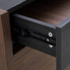 32.5''-58.8'' Extendable & Rotating Cabinet with 1 Drawer, 90-Degree Corner Cabinet, Multifuctional Storage Combination Cabinet for Living Room, Hallway, Entryway, Black & Walnut