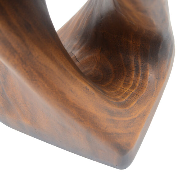 a47ca91d0041431a92efe43f5c8d1510_df2c5e2344db4d6fea706f55a7a412d7 MGO Twist Shape Side Table, Wood-like texture, antique brown Color