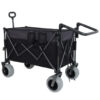 Multi-Functional Push-Pull Folding Wagon Cart with Rotating Handle & 9"x4" Beach Tires for Camping & Beach –300L XL Heavy-Duty, Large Capacity for Transport, Groceries, and Outdoor Use