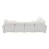 130*65" Modern Modular Cloud Sofa Bed, 6 Seat Chenille Sectional Couch Set with Ottoman,Free Combination,Convertible U Shaped Sleeper Sofa for Living Room, Apartment, 3 Colors