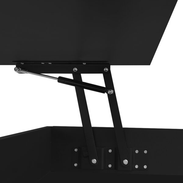 U-Can Lift-Top Coffee Table with 2 Drawers, Modern Coffee Table with Adequate Hidden Compartment, Multi-Functional Lift-Top Coffee Table with High-Gloss Finish for Living Room
