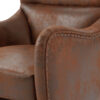 Mirod Hi-back Vintage Distressed Lounge Chair with Ottoman,Classic Tufted Design & Nailhead Trim for Living Room, Study, Bedroom