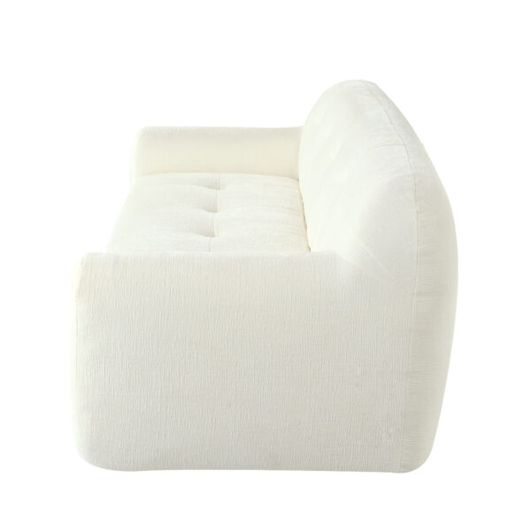 U_Style 85.8" Wide Chenille Fabric 3-Seater Sofa with Tufted Style, Full Sponge Compression Design, with Powder-Free Foam, Pocket Spring for Extra Comfort, 23.6" Seat Depth, No Assembly Required,for L