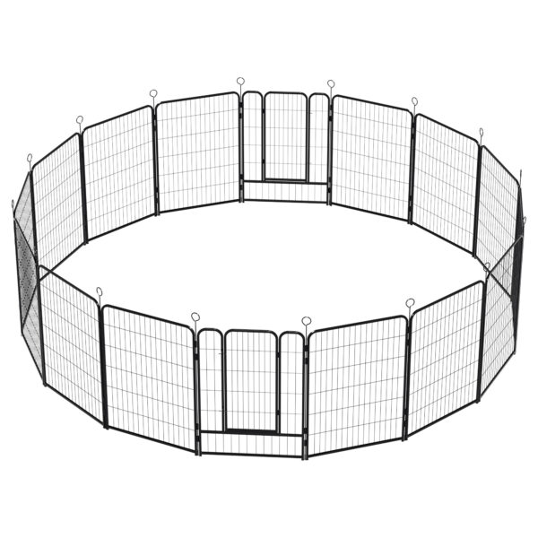 ac1855f2bbeb4928b3db6af3e4bd172b_83e104b9adbc60a0a92d850070731ef0 16 Panels Heavy Duty Metal Playpen with Self-Locking Gate, Extra Tall 40" Dog Fence Pet Exercise Pen for Outdoor and Indoor-Easy Setup Exercise Pen for Large Dogs