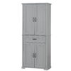 Bathroom Storage Cabinet with Doors and Drawer, Multiple Storage Space, Adjustable Shelf, Grey (Old Sku:WF308204AAE)