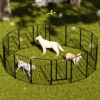16 Panels Heavy Duty Metal Playpen with Self-Locking Gate, Extra Tall 40" Dog Fence Pet Exercise Pen for Outdoor and Indoor-Easy Setup Exercise Pen for Large Dogs