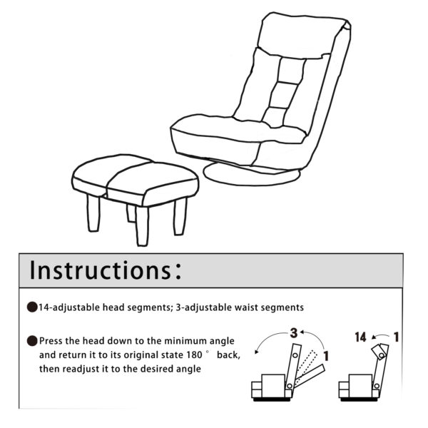 floor chair single sofa reclining chair Japanese chair lazy sofa tatami balcony reclining chair leisure sofa adjustable chair