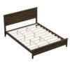 Modern Solid Wood Queen Size Platform Bed with Sturdy Wooden Slats Support,No Box Spring Needed, Espresso
