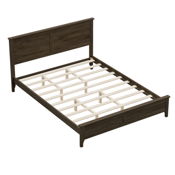 aff59bee5bfd423a9d859d73561eb6f3_d9d75653b20030161fffc15725e3ec6a Modern Solid Wood Queen Size Platform Bed with Sturdy Wooden Slats Support,No Box Spring Needed, Espresso