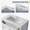 30'' Bathroom Vanity with Top Sink, Modern Bathroom Storage Cabinet with 2 Drawers and a Tip-out Drawer, Single Sink Bathroom Vanity