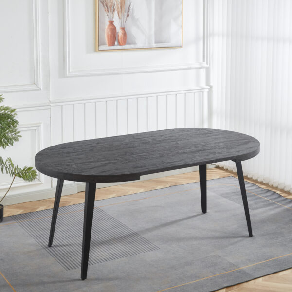 b3aeec880c144ec6be4426068f65b129_7634d5de5d8af00da4eeb9c55ce1c48b Extendable table,DINING TABLE,OFFICE TABLE,COFFEE TABLE,metal leg,MDF top,100/140/180x100x75cm,BLACK COLOR