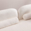 Luxury Modern Sofa Couch for Living Room, White Boucle Upholstered Cloud Couch for Apartment Home Office, 3 Seater
