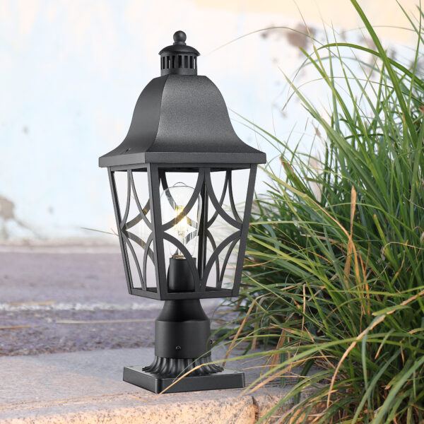 Outdoor Post Lights Lamp Post Light Fixture, Waterproof Aluminum Housing with Glass, Fence Post Deck Lighting for Garden, Patio, Pathway (2 pack)