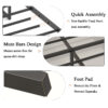 Full size bed frame, wooden platform bed frame, with storage and 2 USBs, no noise, no need for box springs, easy to assemble tools, large storage space under the bed, Antique Gray
