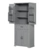 Bathroom Storage Cabinet with Doors and Drawer, Multiple Storage Space, Adjustable Shelf, Grey (Old Sku:WF308204AAE)