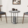 Set of 2 Rubberwood Dining Chairs with Ergonomic Backrest & Comfort Cushions, Walnut+Charcoal (same sku: 59296.00F)