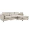 U_STYLE Upholstery Convertible Sectional Sofa, L Shaped Couch with Reversible Chaise