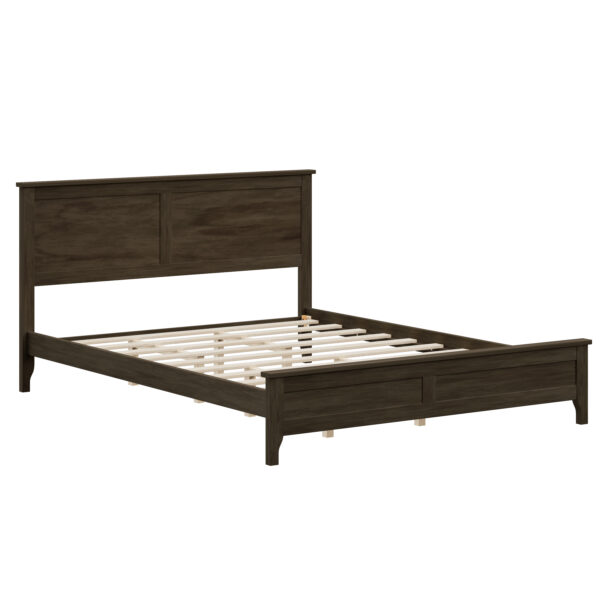 b9de7bc8d14948fbaa28b34374d89e39_9f4704cedcf7f982007f51daf6ce78fc Modern Solid Wood Queen Size Platform Bed with Sturdy Wooden Slats Support,No Box Spring Needed, Espresso