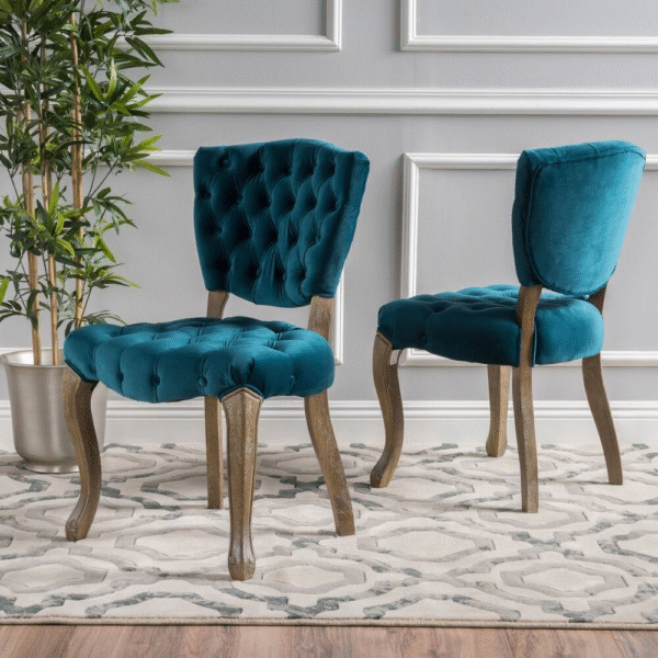 KD TUFTED CHAIR (WTHR)( SET OF 2 )