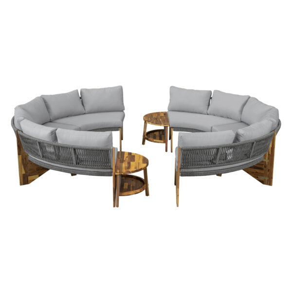U_STYLE 6 - Person Outdoor Seating Group with Cushions and A Coffee Table(old sku:WY000379AAE)