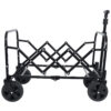 Expandable Dual-Layer Utility Wagon with 100% Extra Space - Grocery Cart for Camping, Shopping, Sports, Gardening, Fishing, Gray