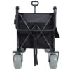 Multi-Functional Push-Pull Folding Wagon Cart with Rotating Handle & 9"x4" Beach Tires for Camping & Beach –300L XL Heavy-Duty, Large Capacity for Transport, Groceries, and Outdoor Use