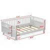 Twin Size Wood Platform Bed for Kids, Wood Low Profile Twin Bed with Rails for Girls and Boys, White (Patented Design)