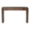 TREXM Entryway Table with Natural Wood Grain Finish, Console Table with Fluted Design, Oval Top and 2 Drawers for Entryway and Living Room (Espresso)