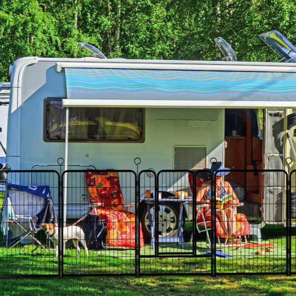 bf187fb3479e4695acecb2521bde844b_2210ae6669e6b56534fd7d56ce897272 16 Panels Heavy Duty Metal Playpen with Self-Locking Gate, Extra Tall 40" Dog Fence Pet Exercise Pen for Outdoor and Indoor-Easy Setup Exercise Pen for Large Dogs